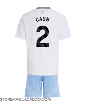 Aston Villa Matty Cash #2 Maglia Gara Trasferta Repliche 2024-25 Bambino